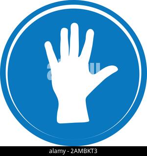 Web icon. Hand, bunch of fives. Helping hand icon. Glove Icon. Stock Vector