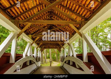 Walters Mill Covered Bridge, Somerset Pike, Somerset Township, PA Stock Photo