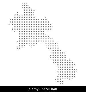 Map of Laos - outline. Silhouette of Laos map vector illustration Stock ...