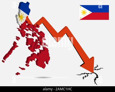 Philippines economic crisis vector illustration Eps 10 Stock Vector