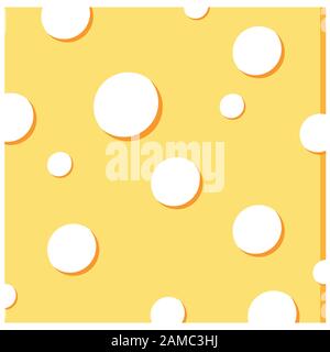 Cheese square slice vector icon isolated on white background. Stock Vector