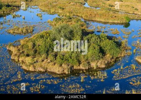 Aerial View Of The Okavango Delta During Drought Conditions In Early ...