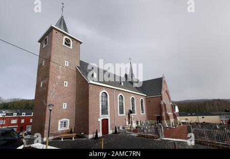 Kirche St Hubert Gemmenich, Plombieres, Wallonien, Belgien Stock Photo