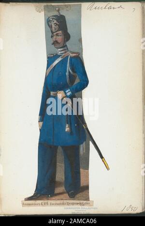 Russia, Russian Soldier, 1850 (part 1)  Russia, Russian Soldier, 1850 [part 1].; Russia, Russian Soldier, 1850 [part 1]. Stock Photo