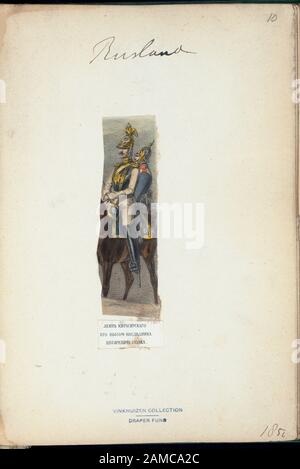 Russia, Russian Soldier, 1850 (part 1)  Russia, Russian Soldier, 1850 [part 1].; Russia, Russian Soldier, 1850 [part 1]. Stock Photo