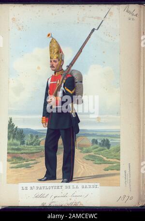 Russia, Russian Soldier, 1870  Russia, Russian Soldier, 1870.; Russia, Russian Soldier, 1870. Stock Photo