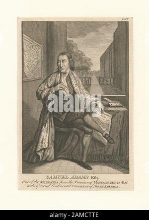Samuel Adams Esq, one of the delegates from the Province of Massachusetts-Bay to the general Continental Congress of North America  EM3331; Samuel Adams Esq., one of the delegates from the Province of Massachusetts-Bay to the general Continental Congress of North America. Stock Photo