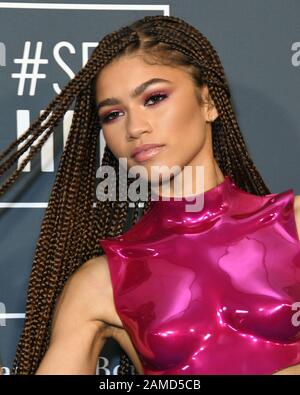 12 January 2020 - Santa Monica, California - Zendaya. 25th Annual Critici's Choice Awards held at Barker Hangar. (Credit Image: © Birdie Thompson/AdMedia via ZUMA Wire) Stock Photo