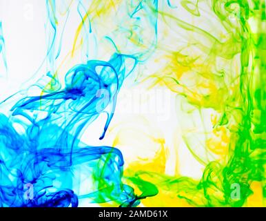 Food color drop and dissolve in water for abstract and background. Stock Photo