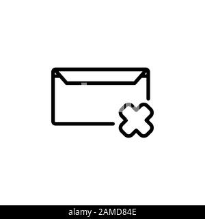 message icon design line style, delete icon, logo and presentation template Stock Vector