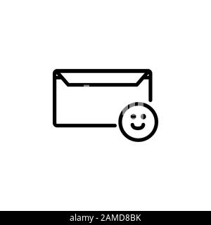 message icon design line style, sticker icon, logo and presentation template Stock Vector