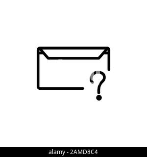 message icon design line style, question icon, logo and presentation template Stock Vector