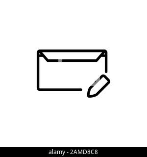 message icon design line style, create icon, logo and presentation template Stock Vector