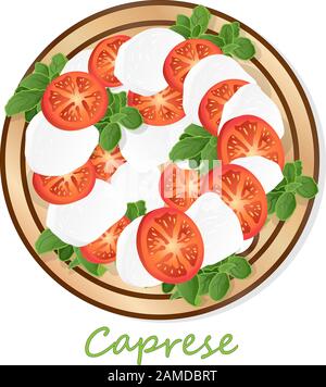 Premium Vector  Recipe illustration. blank recipe caprese salad. culinary book  blank pages. italian cuisine