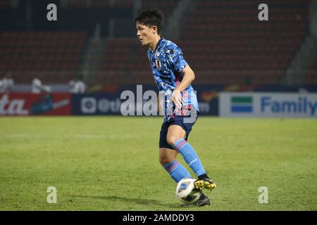 Rangsit, Thailand. 9th Jan, 2020. Japan's Daiki Sugioka during the AFC U-23 Championship Thailand 2020 Group B match between Japan 1-2 Saudi Arabia at Thammasat Stadium in Rangsit, Thailand, January 9, 2020. Credit: AFLO/Alamy Live News Stock Photo