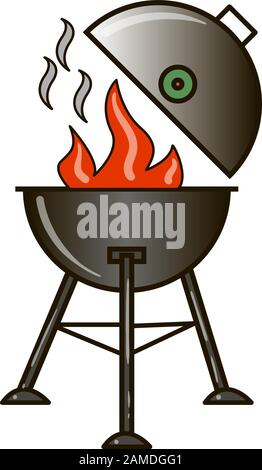 Different special tools for barbecue party. Bbq grill and tools vector illustration. Stock Vector
