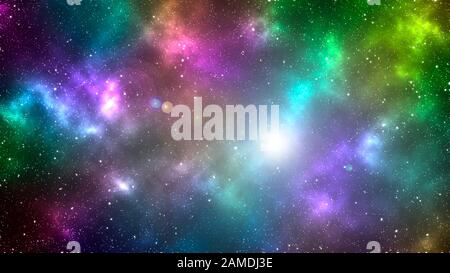 Beautiful colorful constellation concept. Space nebula background