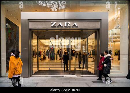 ZARA shop in Shanghai China. ZARA is a Spanish clothing and Stock Photo ...