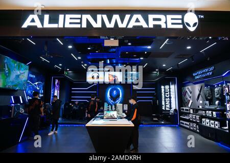 Alienware store and logo seen in Shanghai Stock Photo - Alamy