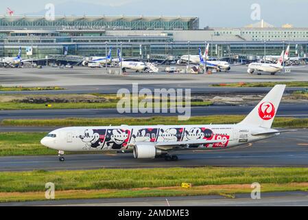 Tokyo, Japan - Nov 2, 2019. JA602J Japan Airlines Boeing 767-300ER