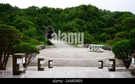 Located amid forrested hills of Shiga, Miho Museum, by the Chinese-American  architect I.M. Pei, blends natural and man-made environments Stock Photo -  Alamy