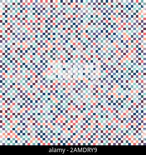 Abstract vector seamless background. Multicolored squares on a white background. Modern colors. Template for textiles, packaging, paper printing, simp Stock Vector