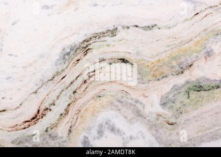 Beige, green, white, brown texture of natural marble. Stock Photo