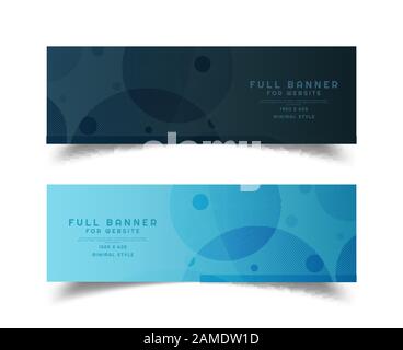 Abstract full banner for website line circle shape design color tone modern art style. vector illustration Stock Vector