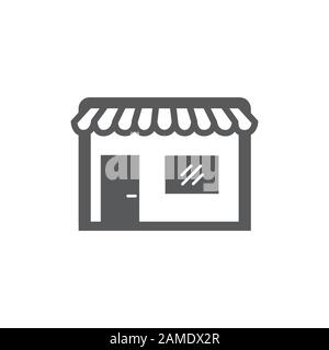 Shop icon on white background Stock Vector