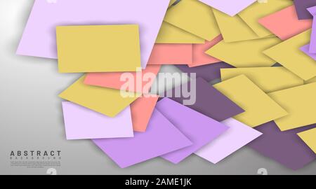 abstract vector background. overlapping full-color square design. New texture for your design. Stock Vector