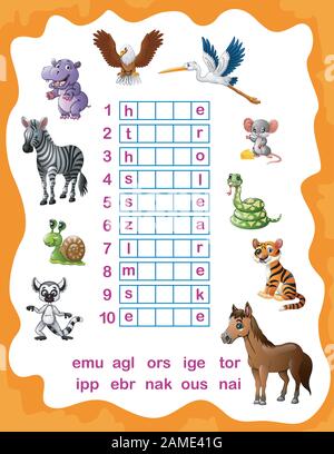 Find the correct part of words Stock Vector