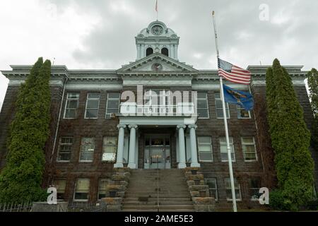 Prineville, Oregon - May 15, 2015: The Front of the Crook County Courthouse Stock Photo