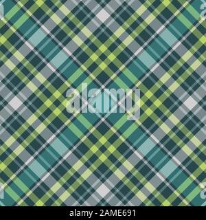 Tartan plaid pattern seamless. Herringbone woven texture. Check for flannel shirt, blanket, throw, or other modern textile design. Vector illustrator Stock Vector