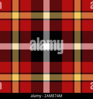 Tartan plaid pattern seamless. Herringbone woven texture. Check for flannel shirt, blanket, throw, or other modern textile design. Vector illustrator Stock Vector