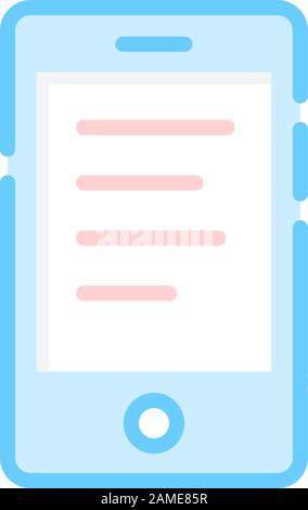 colored smartphone or ebook with text Stock Vector