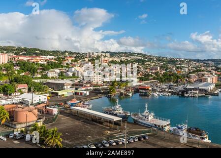 Fort-de-France, Martinique - December 13, 2018: Cityscape of Fort-de-France, Martinique, Lesser Antilles, West Indies, Caribbean. Stock Photo