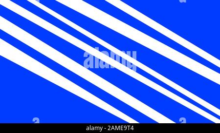 Abstract modern white lines on blue diagonal background Stock Photo