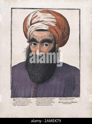 Engraving of Suleiman Pascha. 16th century Stock Photo