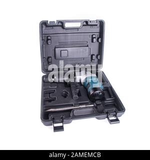 Power Tools or Hammer drill on background new Stock Photo