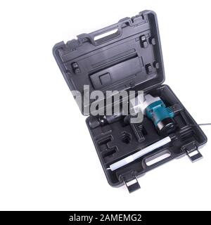 Power Tools or Hammer drill on background new Stock Photo