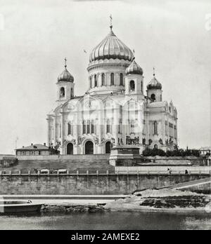 Church of Our Saviour, unexcelled in splendor. Moscow, Russia. 1903 Stock Photo