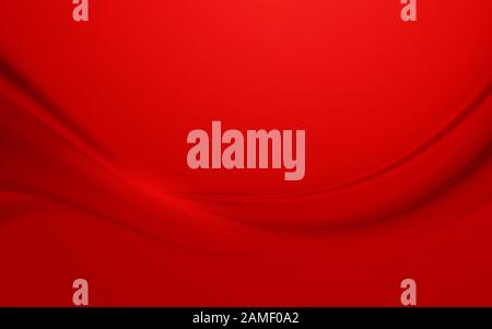 Red silk satin background smooth texture background Stock Vector