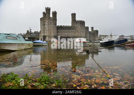 Caernarfon Castle, North Wales. United Kingdom Stock Photo