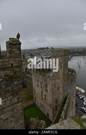 Caernarfon Castle, North Wales. United Kingdom Stock Photo