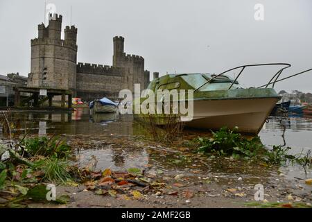 Caernarfon Castle, North Wales. United Kingdom Stock Photo