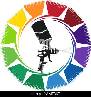 spray paint logo Stock Photo