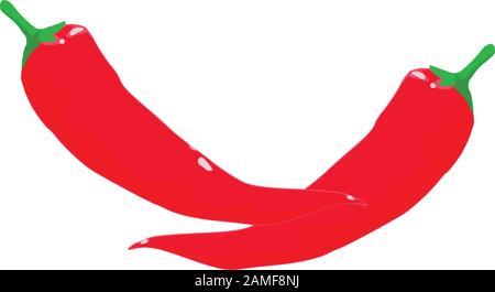 Chili pepper icon, isometric style Stock Vector