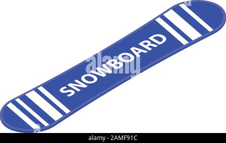 Snowboarding board icon, isometric style Stock Vector
