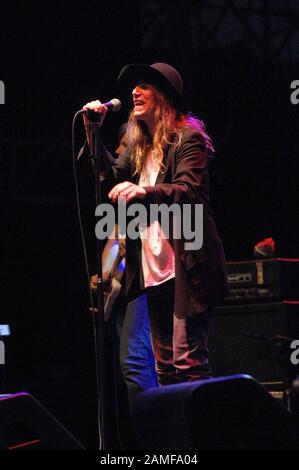 Milan Italy 16/07/2007 Live concert of Patti Smith at the Arana Civica Stock Photo