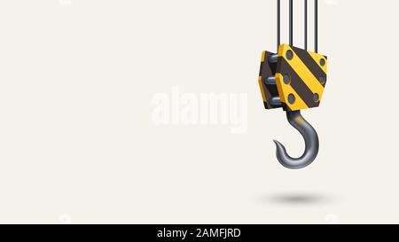 construction hook isolated on white Stock Vector